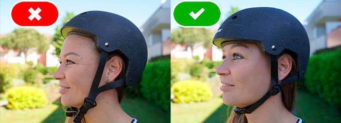 como abrocharse el casco para patinar