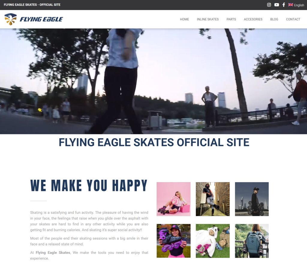 web oficial flying eagle skates