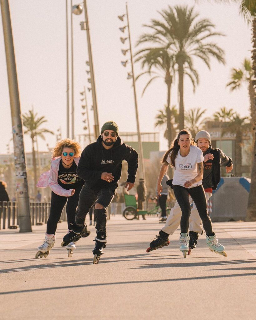 skate with friends