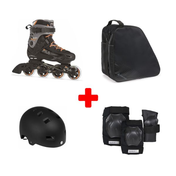 PACK DE PATINES EN LÍNEA FILA MADAME HOUDINI NEGRO-GRIS-SALMON