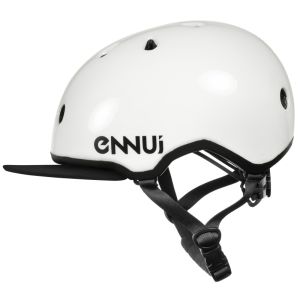 CASCO ENNUI ELITE WHITE WITH PEAK 55-59CM