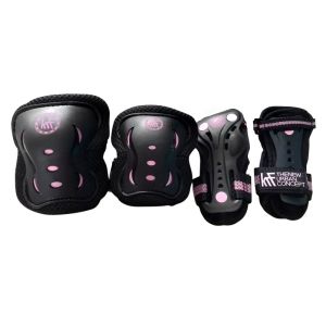 PACK PROTECCIONES KRF JUNIOR NEW NEGRO-ROSA