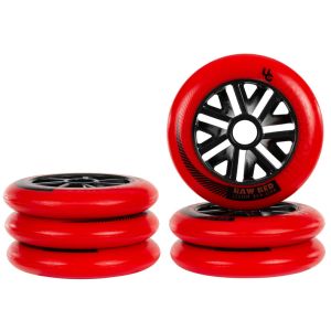 UNDERCOVER RAW 125MM 85A RED BULLET WHEELS (6 PACK) 