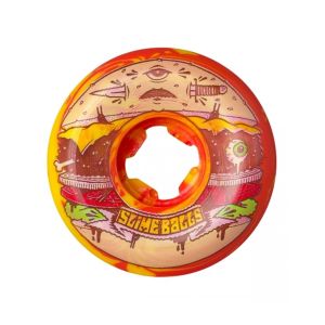 RUEDAS SKATE SANTA CRUZ JEREMY FISH BURGER RED YELLOW SWIRL 56MM 99A (PACK 4) 