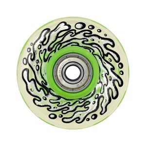 RUEDAS SKATE SANTA CRUZ LIGHT UPS W-GREEN LED  OG SLIME 60MM 78A + ABEC 5 (PACK 4) 