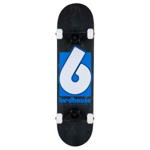 SKATE BIRDHOUSE B LOGO NEGRO-AZUL 8’’