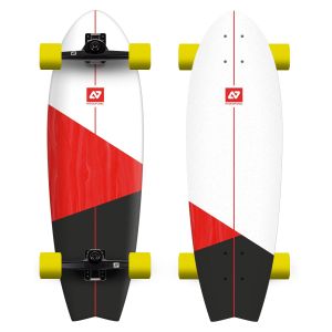 SURFSKATE HYDROPONIC FISH VORTEX NEGRO-ROJO 31,5’’