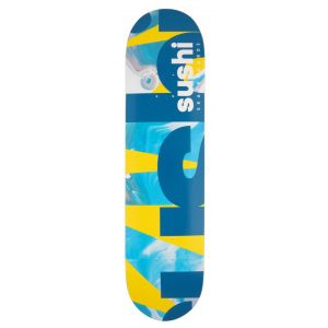 TABLA SKATE SUSHI SPCETRUM LOGO AMARILLO-TEAL 8’’