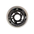 KRF FIRST WHITE-BLACK 64MM WHEELS (4 PACK)