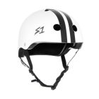 CASCO LIFER BLANCO RAYAS NEGRAS