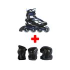 PLAYLIFE UNO BLACK BEGINNER INLINE SKATES PACK