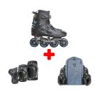 PACK DE PATINES EN LÍNEA FLYING EAGLE F3 DRAGONFLY BLACK