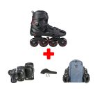 FLYING EAGLE F3S+ ORIGAMI BLACK INLINE SKATE PACK