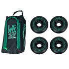 RUEDA KRF MAXLINE +G NEGRO-VERDE CON FUNDA (PACK 4)
