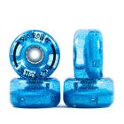 RUEDAS CON LUZ RIO ROLLER AZUL GLITTER (PACK 4)