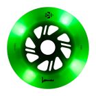 LUMINOUS 125MM 85A GREEN APPLE GLOW + GREEN LED LED WHEELS (3 PACK)
