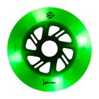 LUMINOUS 125MM 85A WHITE GLOW + GREEN LED LED WHEELS (3 PACK)