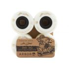 ARBOR SIGNATURE SPUD AXEL SERRAT 64MM 82A WHITE LONGBOARD WHEELS (4 PACK)