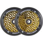 RUEDAS SCOOTER ROOT HONEYCORE 110MM NEGRO-ORO (PACK 2)