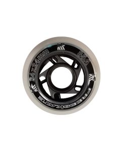 KRF FIRST WHITE-BLACK 64MM WHEELS (4 PACK)