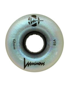 LUMINOUS 62MM 85A BLACK PEARL LED QUAD WHEELS (4 PACK)