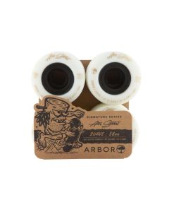 RUEDAS LONGBOARD ARBOR SIGNATURE SUAVE AXEL SERRAT 58MM 80A BLANCO (PACK 4)