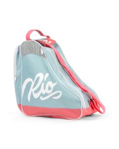BOLSA TRIANGULAR RIO ROLLER SCRIPT TEAL-CORAL