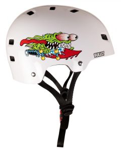 BULLET SANTA CRUZ SLASHER GLOSS WHITE HELMET