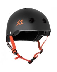 LIFER BLACK MATTE ORANGE STRAPS HELMET