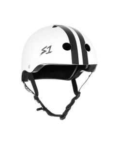 LIFER HELMET WHITE BLACK STRIPES