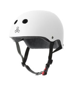 TRIPLE 8 SWEATSAVER CERTIFIED WHITE RUBBER HELMET