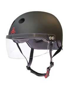 TRIPLE 8 VISOR BLACK MATTE HELMET