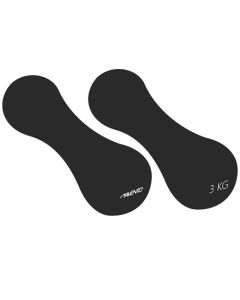 AVENTO DUMBBELL 3 KG BLACK (2 PACK)