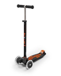 MAXI MICRO DELUXE LED BLACK-ORANGE SCOOTER