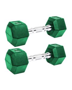 KRF HEX WEIGHT KRF RUBBER 6 KG VERD (2 PACK)