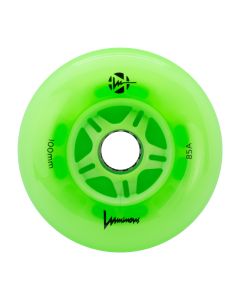 LED LUMINOUS 100MM 85A GREEN APPLE GLOW WHEEL (UNIT)