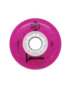 RUEDA LED LUMINOUS 80MM 85A ROSA GLITTER (UNIDAD)