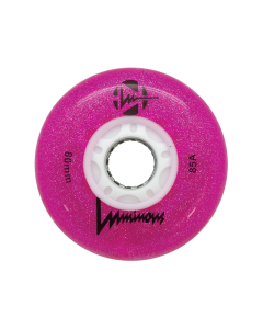 WHEEL LED LUMINOUS 76MM 85A ROSA GLITTER (UNIT)