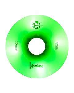 LUMINOUS WHITE GLOW + GREEN LED 80MM 85A LED WHEEL (UNIT)