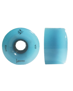 LUMINOUS LED 65MMX37MM 85A GLOW BLUE LONGBOARD WHEEL (UNIT)