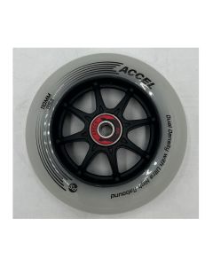 RUEDA POWERSLIDE ACCEL 110MM 85A + ABEC 9 BLANCO-NEGRO (UNIDAD) (MUESTRA)