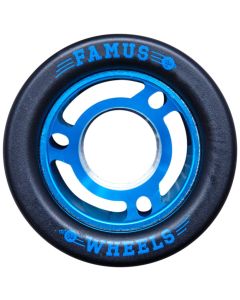 RUEDA QUAD FAMUS 60MM 84A AZUL-NEGRO (UNIDAD)