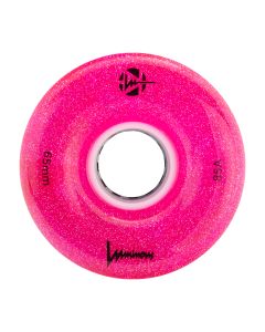RUEDA QUAD LED LUMINOUS 65MMX37MM 85A GLITTER PINK (UNIDAD)