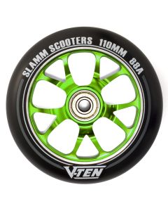 SLAMM V-TEN II 110MM GREEN WHEEL (UNIT)