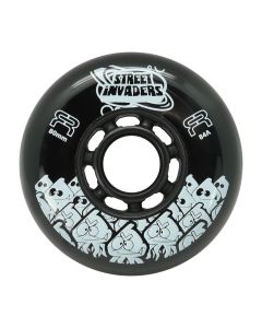 FR STREET INVADERS 80MM 84A BLACK WHEELS (4 PACK)