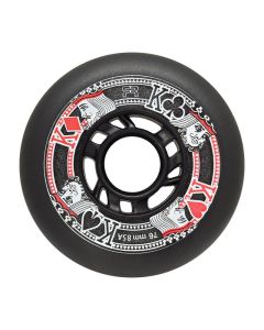 FR STREET KINGS 76MM 85A BLACK WHEELS (4 PACK)