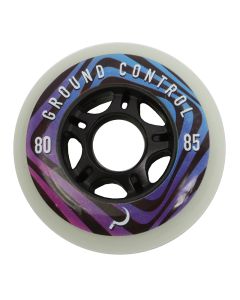 RUEDAS GROUND CONTROL GLOW 80MM 85A NEGRO (PACK 4)