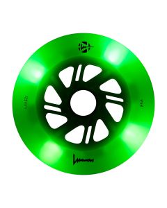 LUMINOUS 125MM 85A GREEN APPLE GLOW + GREEN LED LED WHEELS (3 PACK)