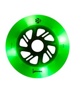 LUMINOUS 125MM 85A WHITE GLOW + GREEN LED LED WHEELS (3 PACK)