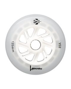 LED LUMINOUS 125MM 85A WHITE WHEELS (3 PACK)